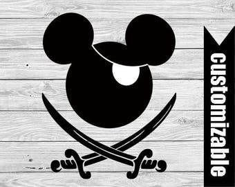 Download SVG, disney, mickey pirate, disney pirate, pirate ears ...
