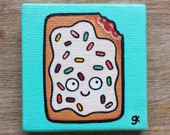 Pop Tart Painting / Poptart Painting / Pastry Painting / Toaster Pastry (2" x 2")