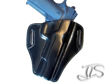 1911 Custom Holster Leather Pancake Style Springfield Colt RIA Wilson Combat
