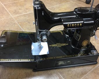 Singer 221 Featherweight Sewing Machine Custom Painted