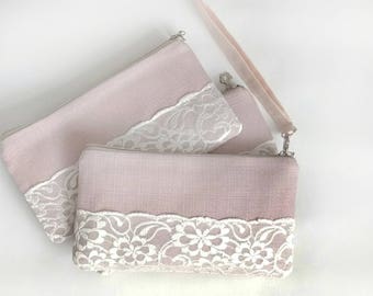 Pink Set of 6 Braidsmaide clutch Wedding purse Set Braidesmaid Gift Wedding clutch Clutch purse Evening purse Bridal clutch bag