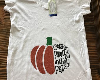 Cutest Pumpkin in the patch Halloween Maternity shirt