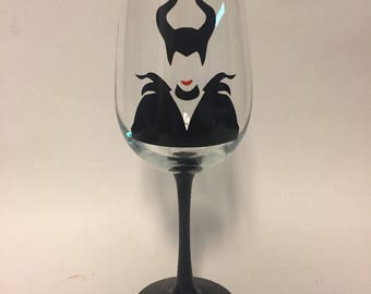 Maleficent wine glass, stemless, pint, or tumbler inspired by Disneys Sleeping Beauty and The Beast