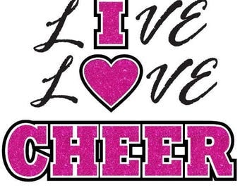 Download Live love cheer | Etsy