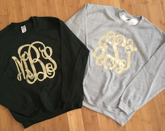 plaid monogram sweatshirt