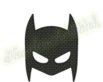 9 sizes, Filled Embroidery Design, Batman Mask, File INSTANT DOWNLOAD