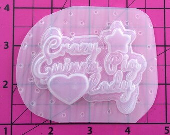 Crazy Guinea Pig Lady - Flexible Plastic Resin Mold