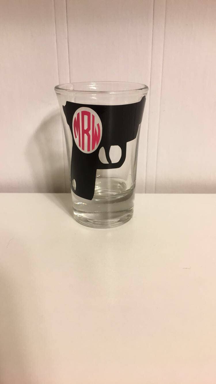 Monogrammed Gun Shot Glass