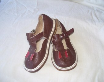 Vintage Babies Brown Sandals Leather Kids Shoes Soviet Shoes