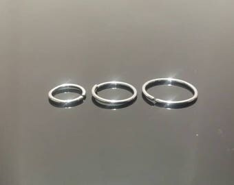 18g Nose Ring, 18g Seamless, Nose Hoop, 6mm 8mm 10mm - Also Fits - Tragus, Cartilag,e Helix, Septum, Earring Small Tiny Catch less