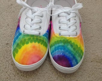 Toddlers 11 Half Rainbow Half White Shoes