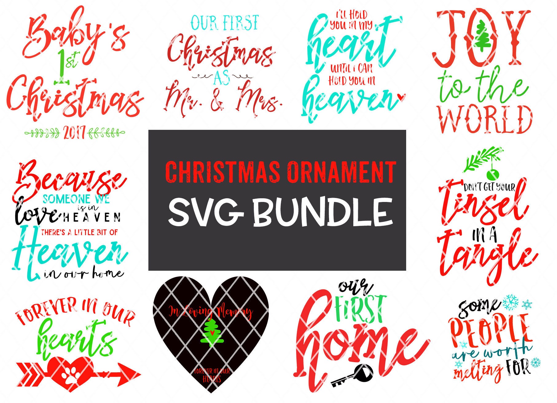 Christmas Ornament SVG Design Bundle August 2017 Release