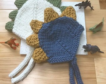 White & Green Dinosaur hat