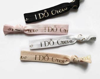 I Do Crew Hair Ties, Bachelorette Party Favours, Bridesmaid Gift, Hen Party Favours, Wedding Favours, Bachelorette Gifts, Hangover Kit, Hen
