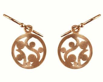 9ct gold scroll earrings
