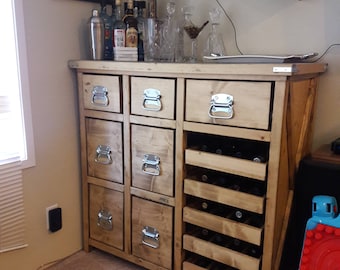 Rustic Liquor and Wine Cabinet