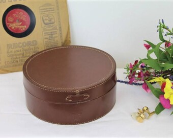 Vintage Collar Box/Leather Collar Box/Dressing Table Box/Men/Dressing ((ref1960V)