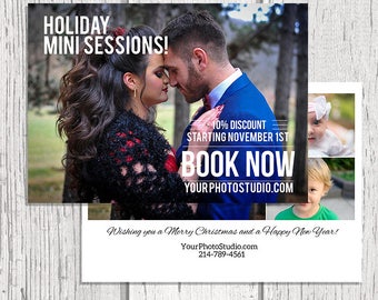 Holiday Mini Session - Christmas Mini Session Template - Photography Marketing Template - Photoshop Template - Mini Sessions