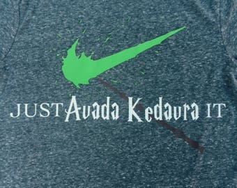 Harry Potter Tshirt, Hogwarts, Avada Kedavra, Just Do It,