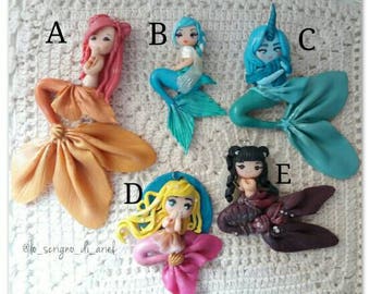 MERMAIDS: CLEARANCE SALE-cute mermaids polymer clay charms