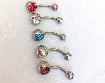 CZ Belly Button Ring/Belly Rings/Piercings/Belly Button Ring/Navel Rings/Navel Piercings/Beach Jewelry/Ocean Jewelry/Summer Jewelry/Gifts