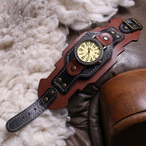 Leather Watch Band Watch Strap Leather Watchband Steampunk