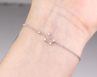 Aquarius bracelet, horoscope bracelet, zodiac bracelet, Aquarius star sign, zodiac jewelry, constellation bracelet, Aquarius jewelry, gift