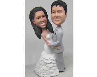 Custom wedding cake topper, personalized wedding cake topper, Bride and groom cake topper, Mr and Mrs cake topper