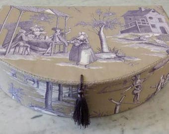 Box, Decorative Box, Toile de Jouy, Storage Box, 18th century style, jewelry box