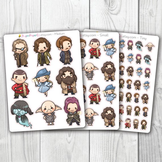 Harry Potter Inspired Character Stickers set 2 Kawaii Cute