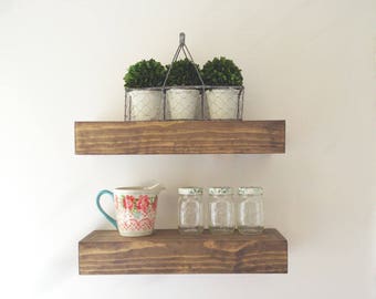 8" Depth Floating Shelf - Floating Shelves -Rustic Floating Shelf - Wide Floating Shelf - Chunky Shelves - Ledge Shelf - Wood Shelf