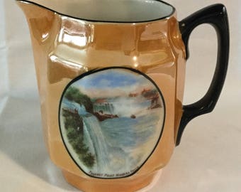 Antique Lusterware Niagara Falls Souvenir Pitcher