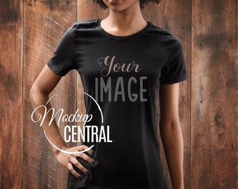 Download Blank White Women's T-Shirt Apparel Mockup American