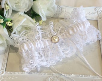 Wedding Garter, Bridal Garter, Lace Bridal Garter, Something Blue Garter, Lace Garter, Satin Garter, Bridal Garter, Blue Garter