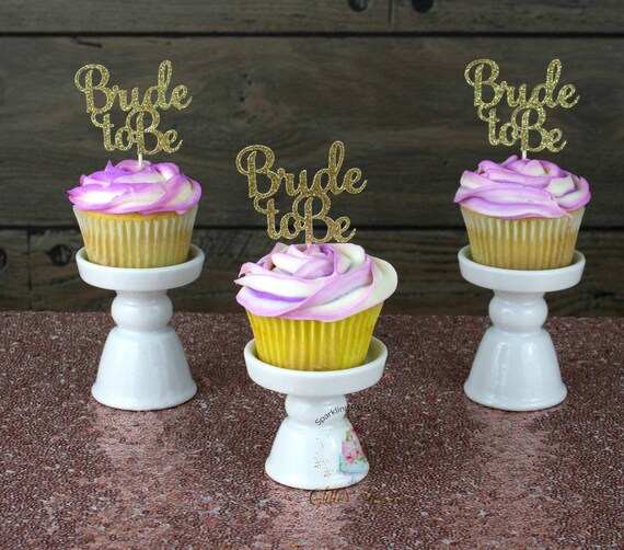 Bride To Be Cupcake Toppers Set Of 12 Bridal Shower 