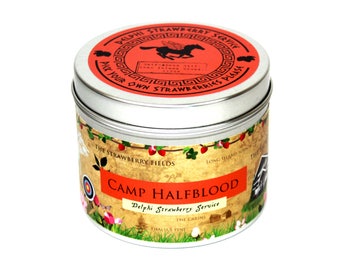 Camp half blood Delphi Strawberry Service bookish scented candle - bookish candle - percy jackson candle - percy jackson - camp half blood
