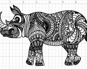 Download Zentangle tiger | Etsy