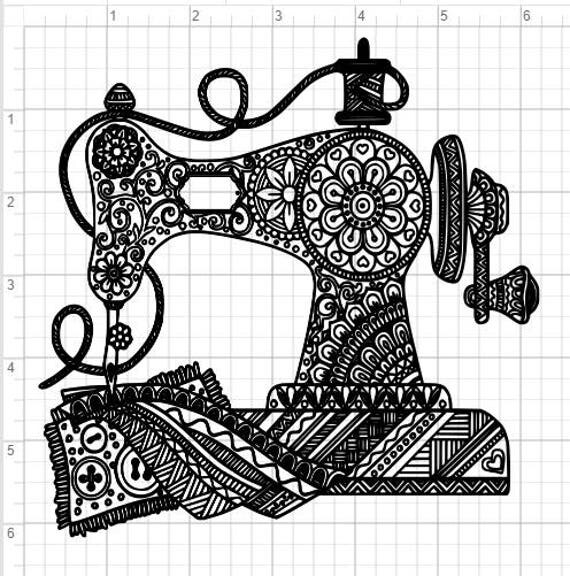 Download Mandala Sewing Machine Design SVG PDF Eps Dxf & Studio 3 Cut