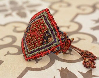 Macrame handmade bracelet , Bohemian, hippie ,ethnic ,tribal style