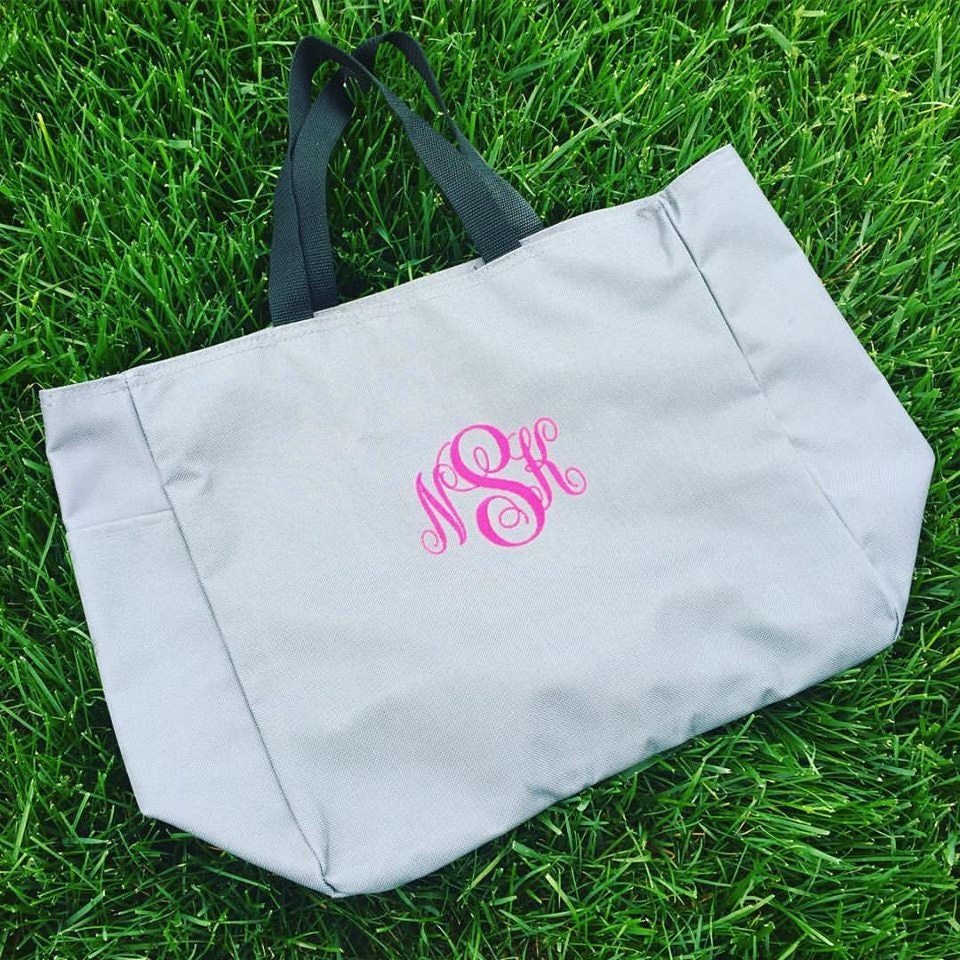 Monogrammed Tote Bag Personalized Embroidered Tote Bag