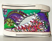 INDIE SARI, Custom Sneakers, Handpainted Shoes, Customized Converse, Custom Converse, Sneakers, Painted Converse, Custom Kicks, Unique gift