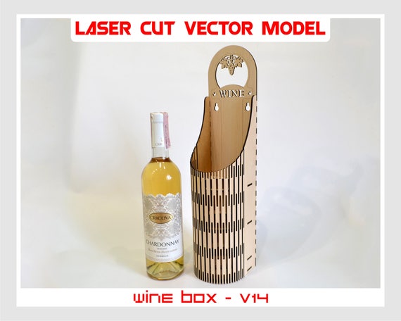 Download Wine box Wood wine box Plywood wine box Laser cut vector