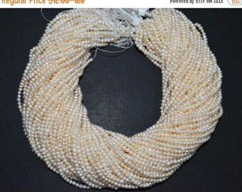 50% OFF Natural Fresh Water Pearl Smooth Round Rondelle Beads,Sold Per Strand,Gemstone Beads Strand For Jewelry, 2.8 - 3.2 mm ,15" - MC1168