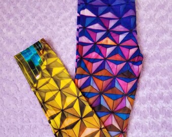 Disney Epcot Leggings // Rainbow Spaceship Earth // Very Soft