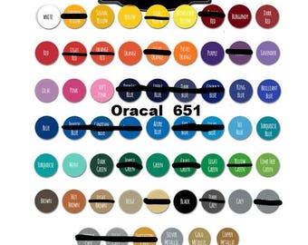 Oracal 651 Vinyl--12" x 12" Sheet--47 Colors--Decals/Craft Vinyl--Sign Vinyl--Cricut/Silhouette--Glossy
