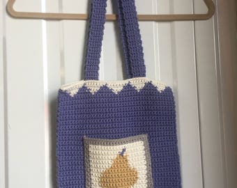 Beautiful hand crocheted knitted bag