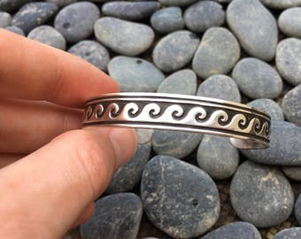Navajo Sterling Silver Cuff Signed | Native American Jewelry | Native American Cuff | Hopi Sterling Jewelry | Silver Cuff