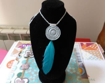 Feather rolled paper Bead Necklace