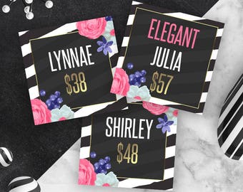 Black Lula Facebook Album Covers, Name and Price, FB Covers Clothing Styles, 5x5 300 DPI, llr Cards, Instant Download, For Fashion Retailer