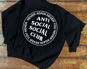 Never Again Never crewneck Anti social social club crew the weekend concert crewneck -Unisex shirt- Concert shirt